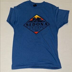Medium Sedona Denim  Blue Short Sleeve Tee with Breathable Fabric